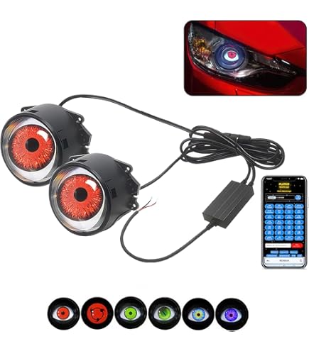 Amazon.co.jp: 2in デビルアイ 悪魔の目 車用ヘッドライト